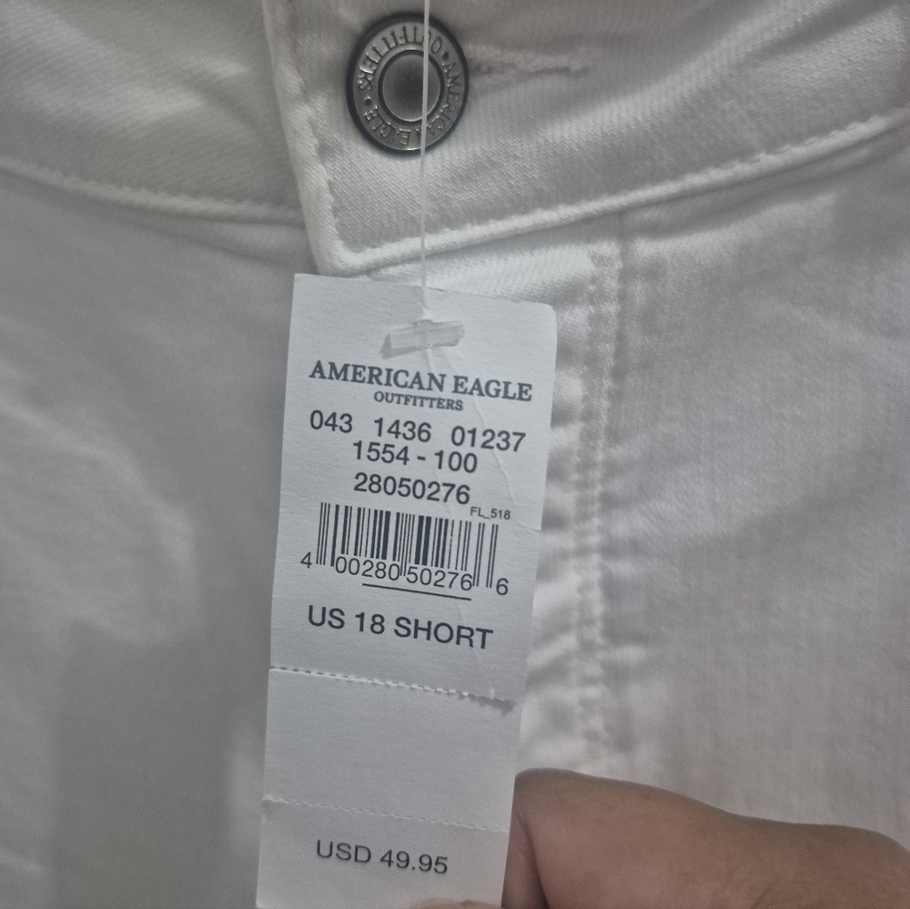 American Eagle Outfitters White Wide Leg Jeans - Picture 5 of 5
